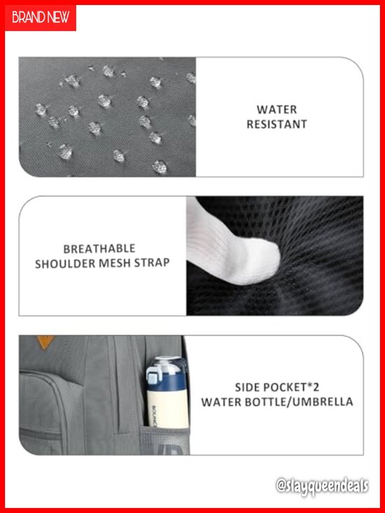 Water Resistant Laptop Backpack for College Men Women Travel Daypack main image 5